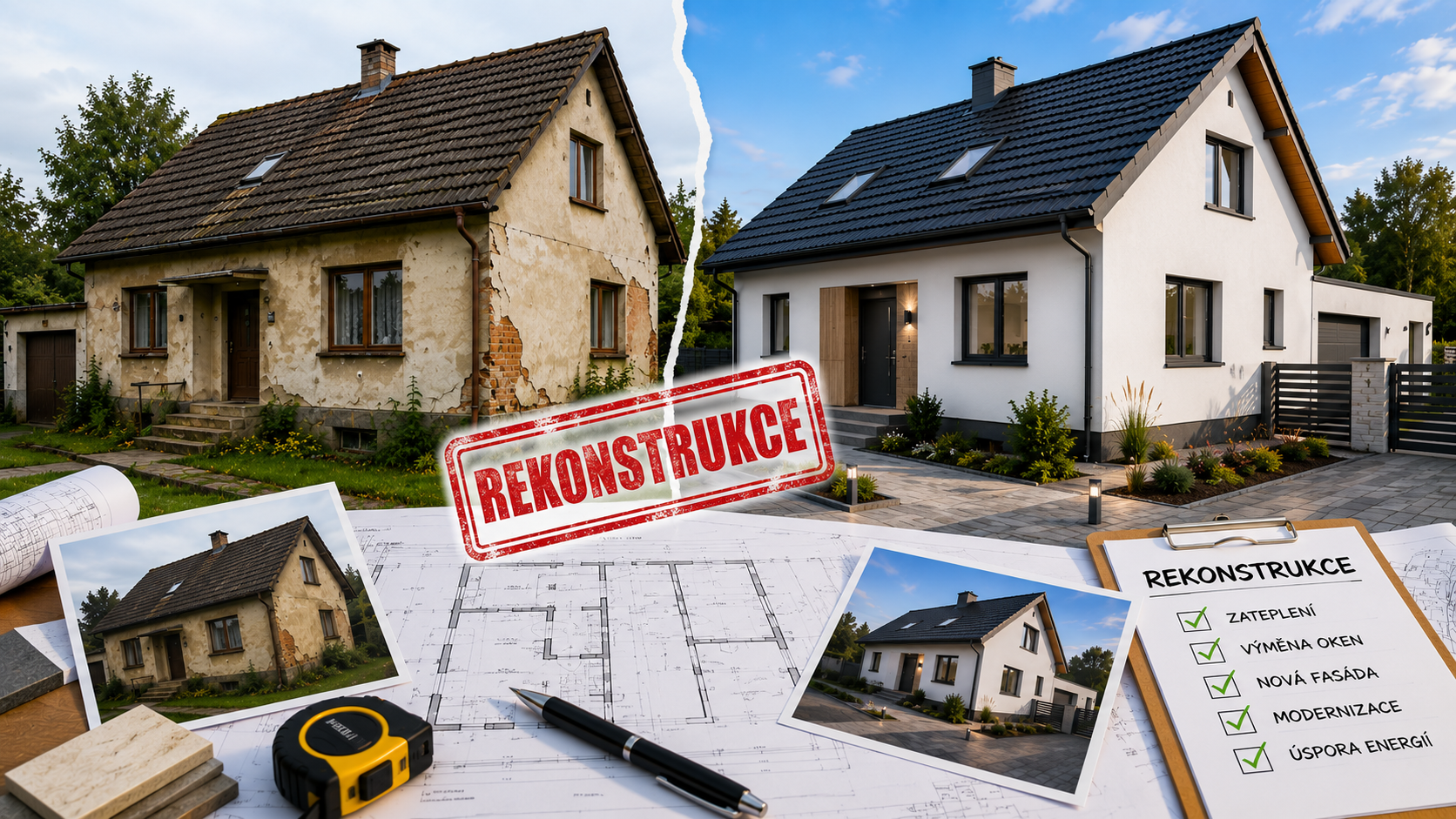 Dokumentace pro stavební povolení a provedení stavby a rekonstrukce
Zaměření a zakreslení skutečného stavu objektu